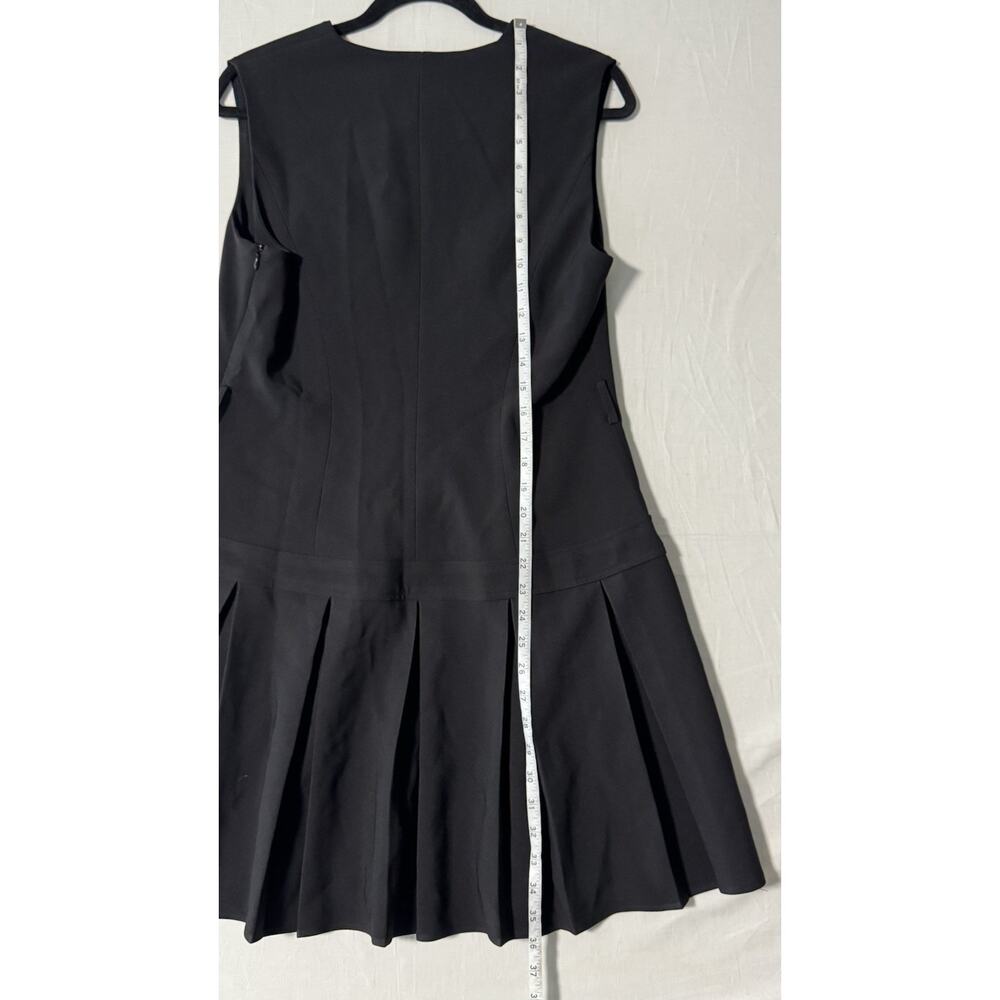Commense Sleeveless Keyhole-Neck Pleated Black Mini Dress (No Belt inc) Size XL - Picture 8 of 10